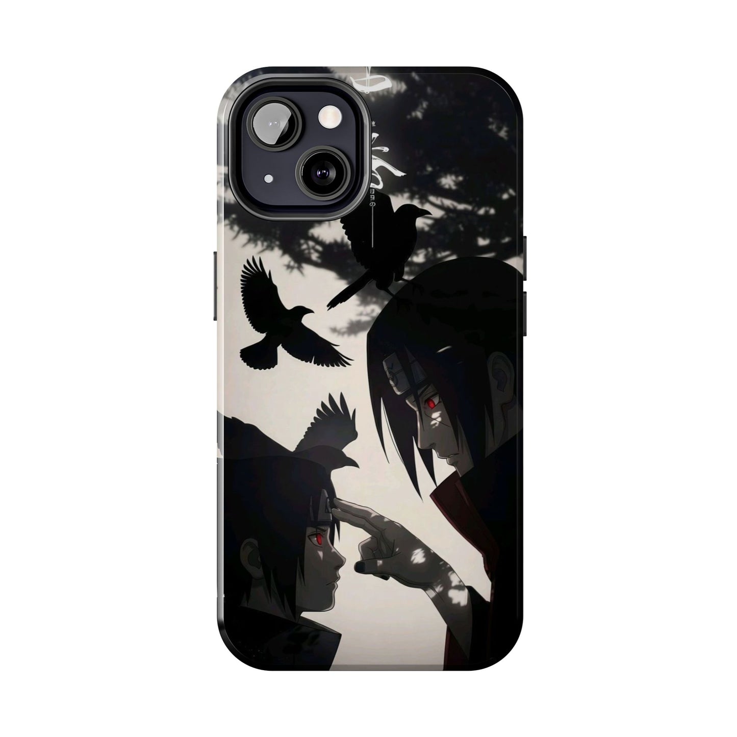Anime Raven Silhouette Phone Case — Dark Red Eye Tough Protective Case