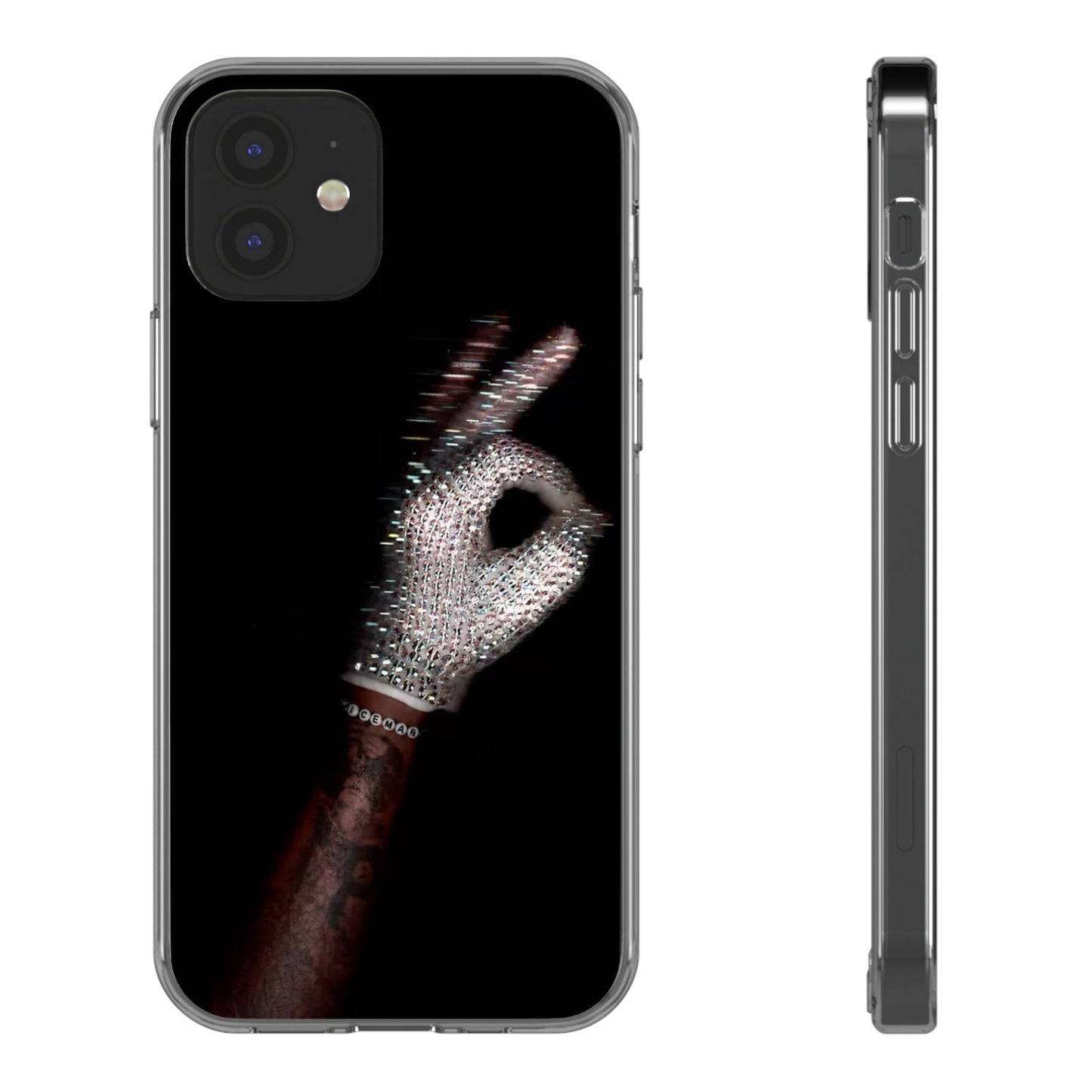 Diamond Glove OK Hand Clear Phone Case
