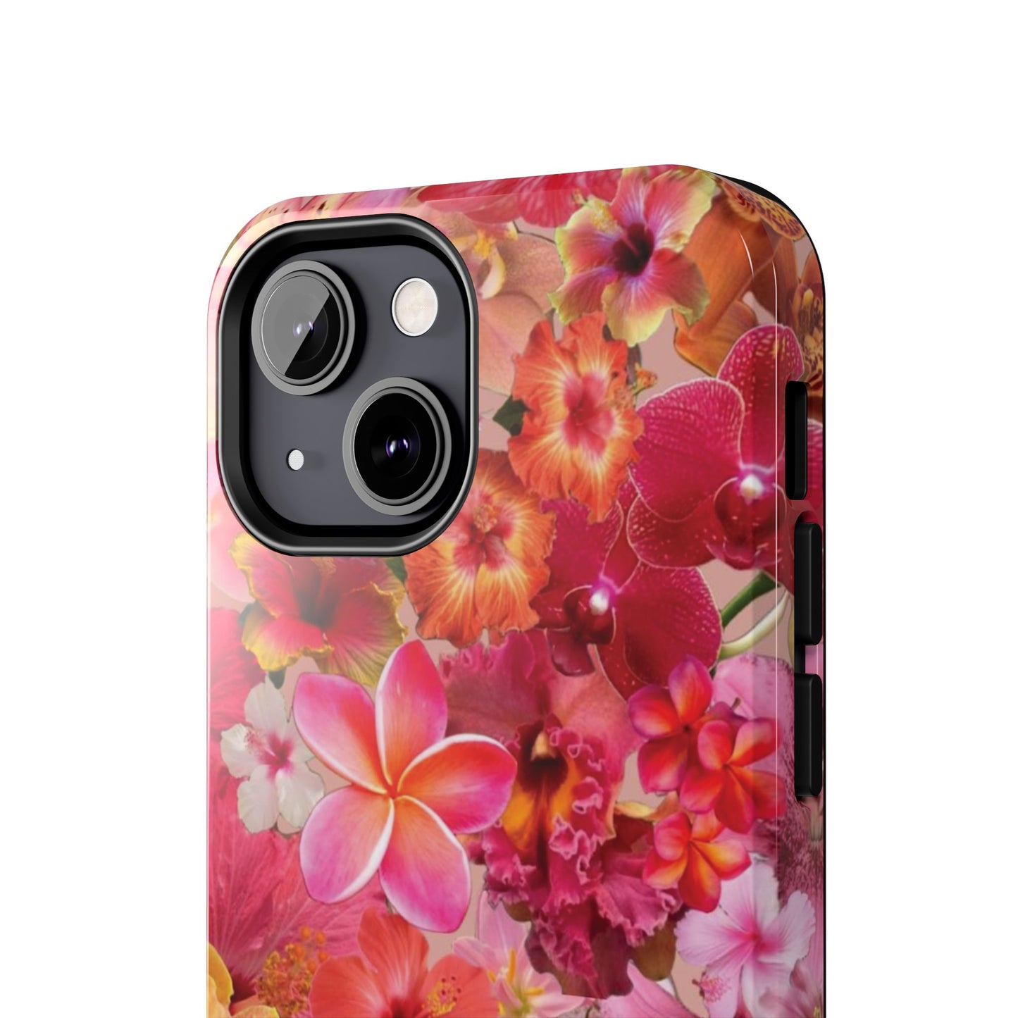Tough Phone Case — Pink Tropical Floral Orchids Phone Cover