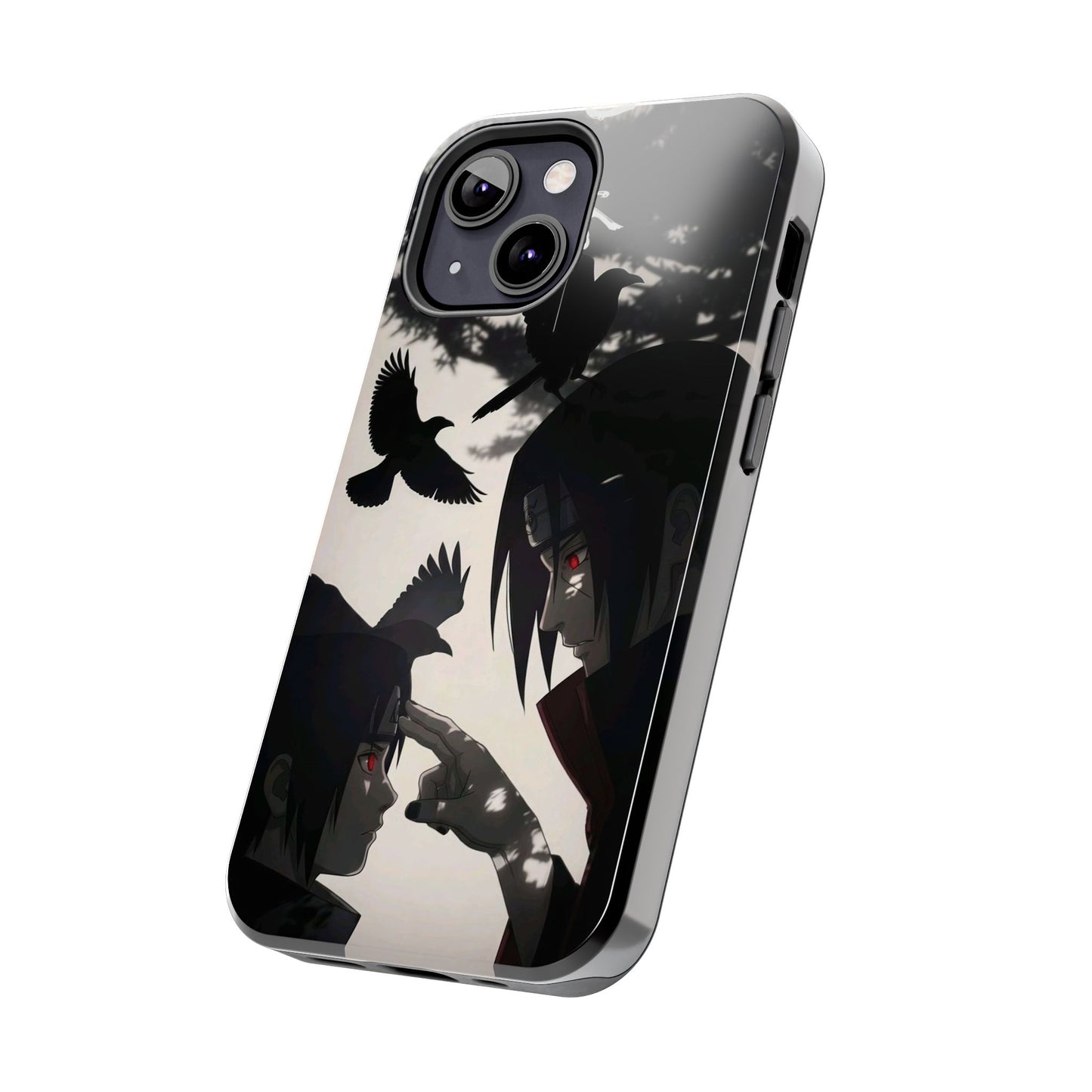 Anime Raven Silhouette Phone Case — Dark Red Eye Tough Protective Case
