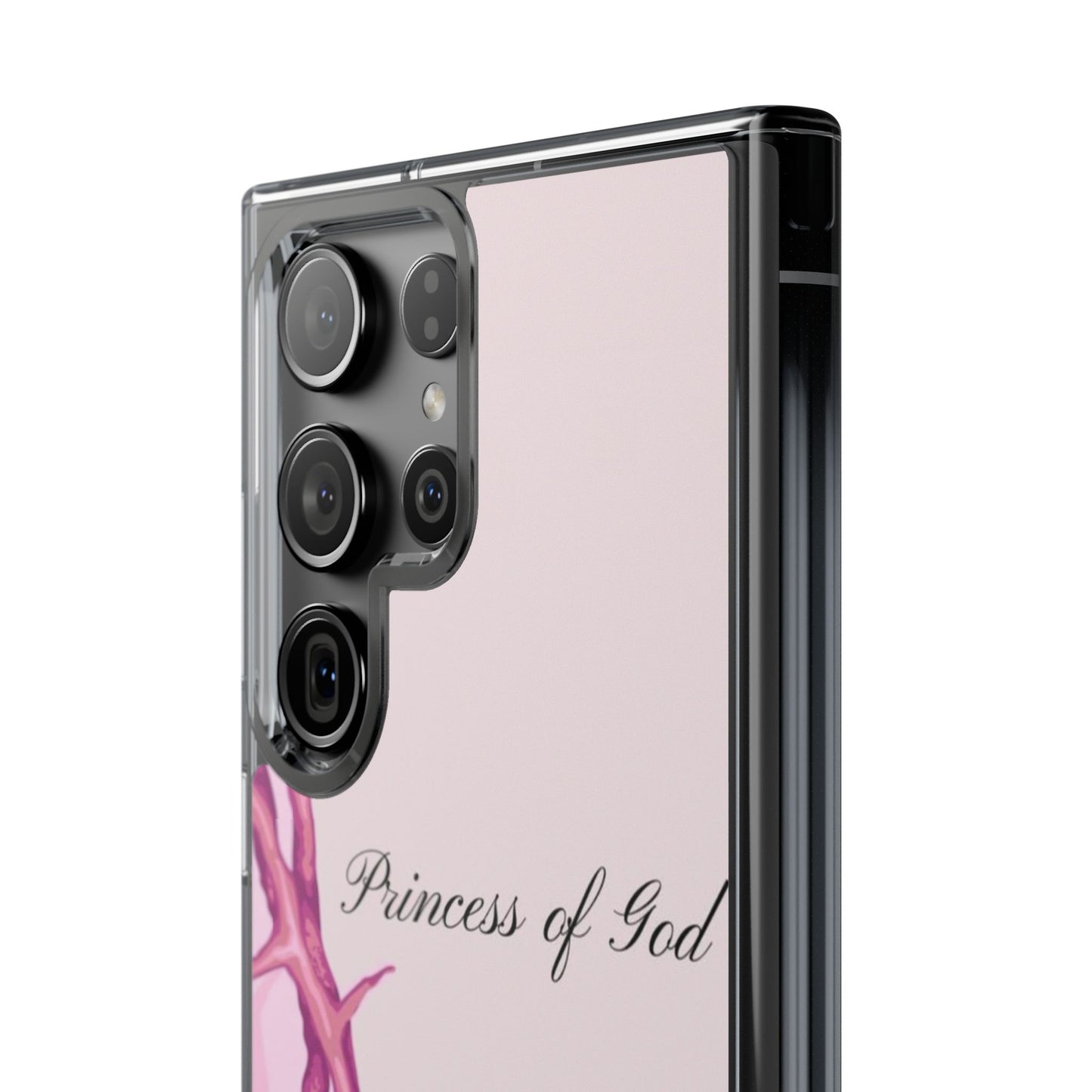 Phone Case — "Princess of God" Pink Crown of Thorns Clear Impact-Resistant Case
