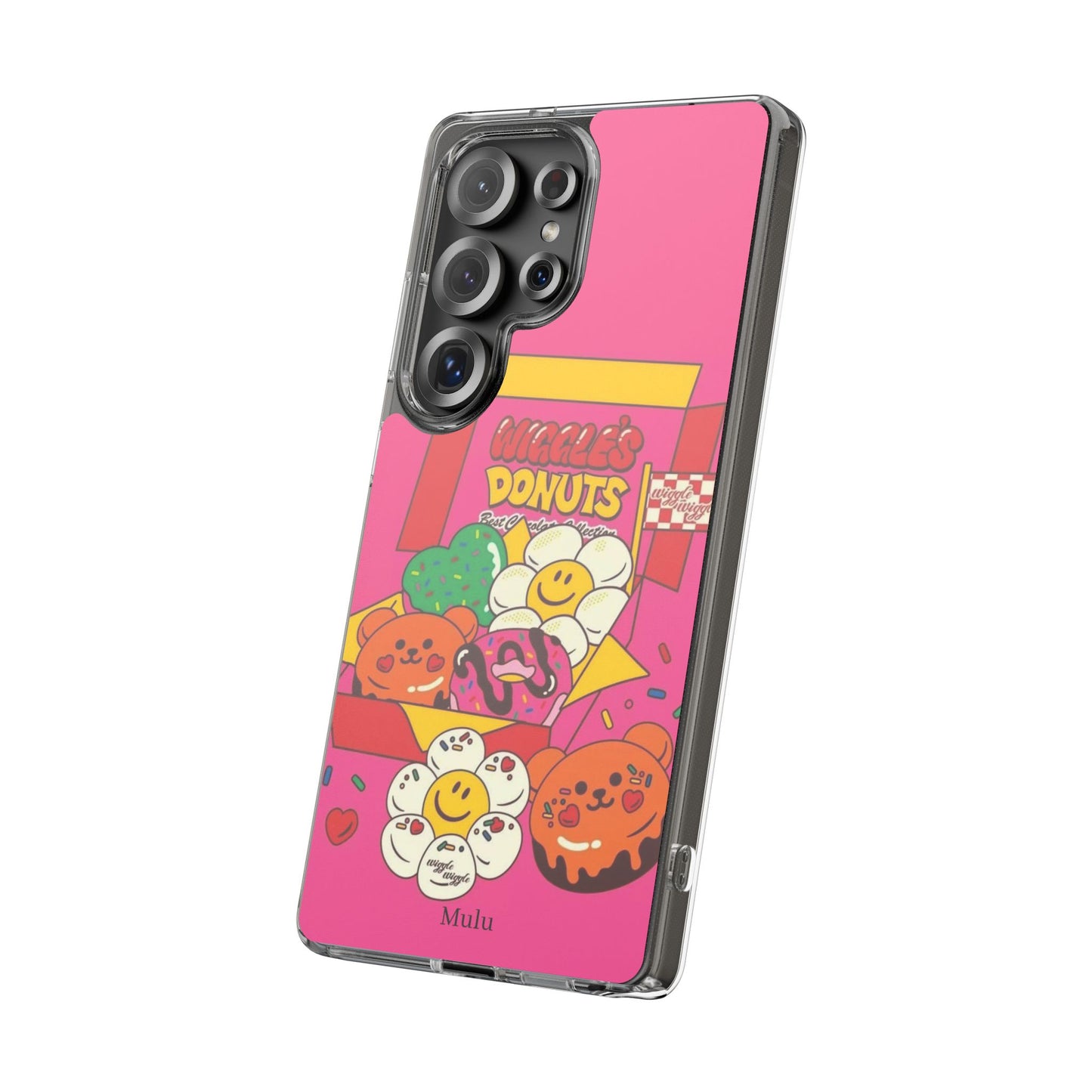 Donut Box Cute Phone Case — Clear Impact‑Resistant iPhone Cover with Smiling Donuts