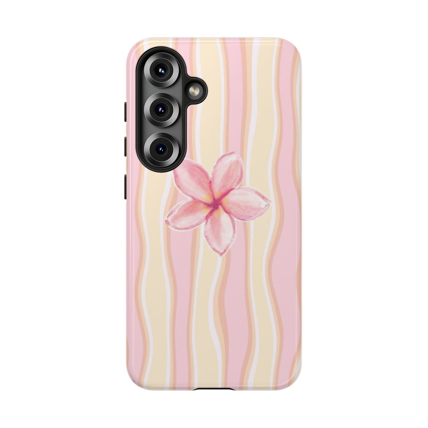 Pink Plumeria Phone Case - Tropical Floral Tough Phone Case