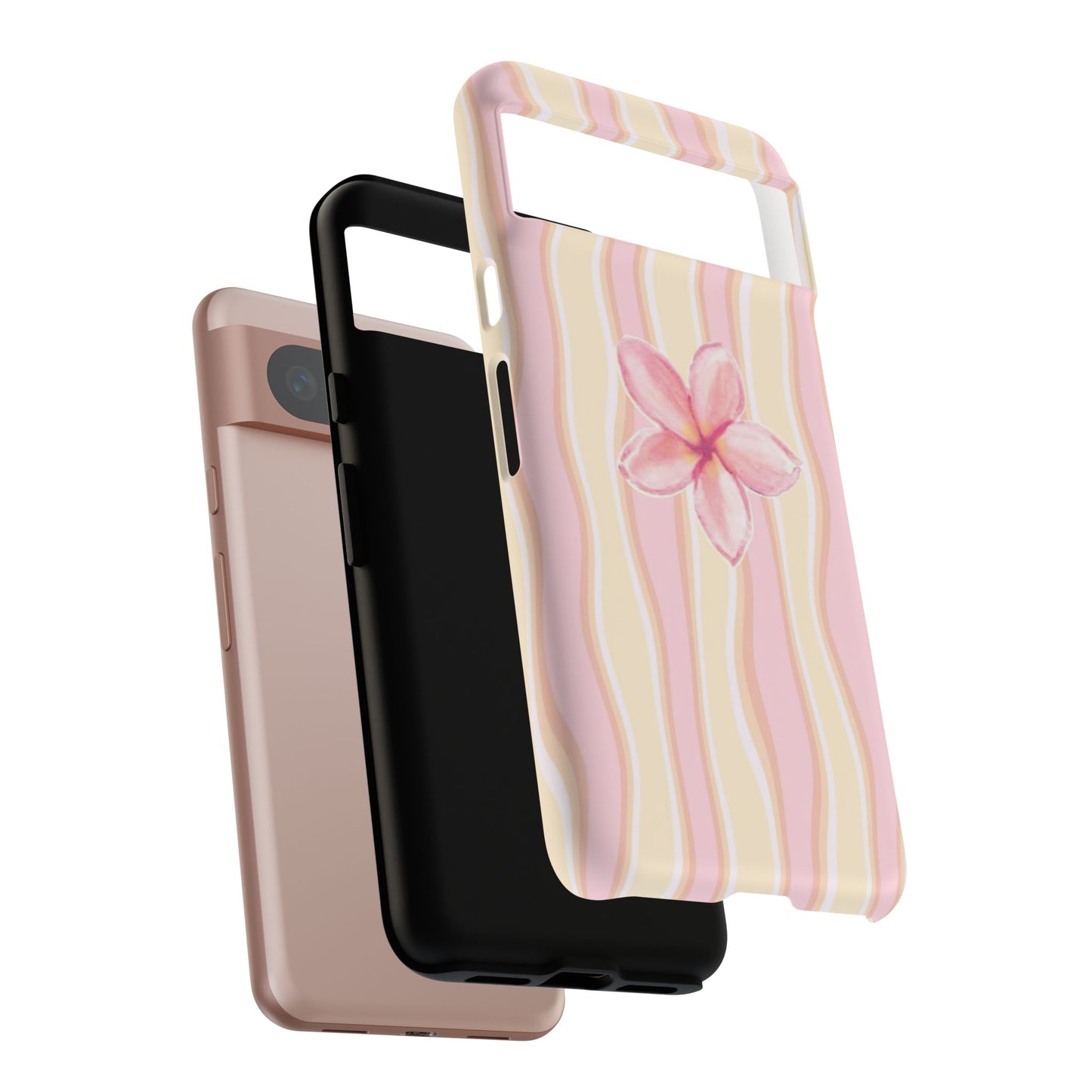 Pink Plumeria Phone Case - Tropical Floral Tough Phone Case