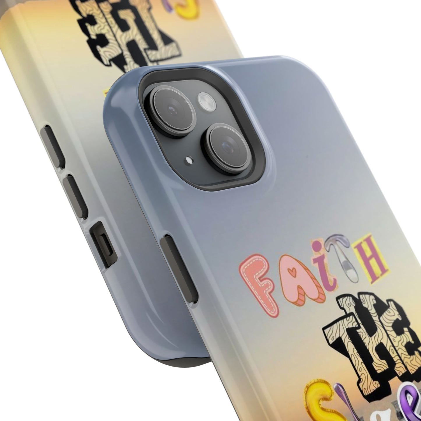 Magnetic Impact-Resistant Phone Case — "Faith the Size of a Mustard Seed" Sunset Design