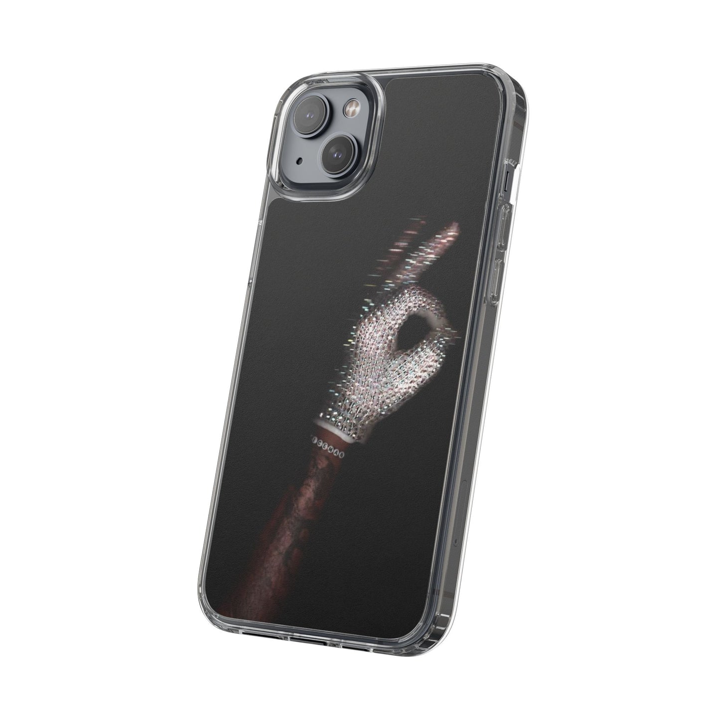 Diamond Glove OK Hand Clear Phone Case