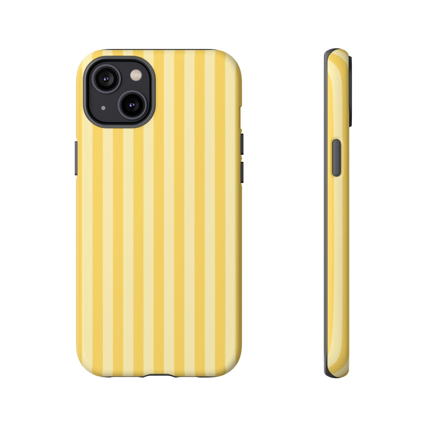 Yellow Stripe Tough Phone Case — Durable Protective iPhone Cover