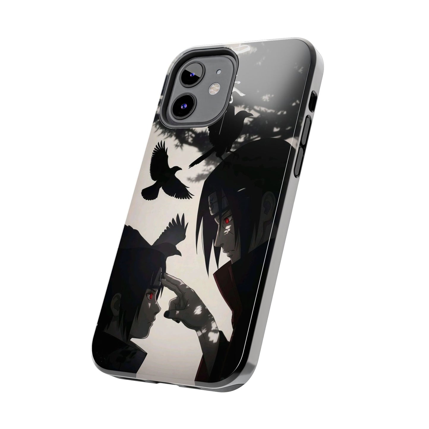 Anime Raven Silhouette Phone Case — Dark Red Eye Tough Protective Case