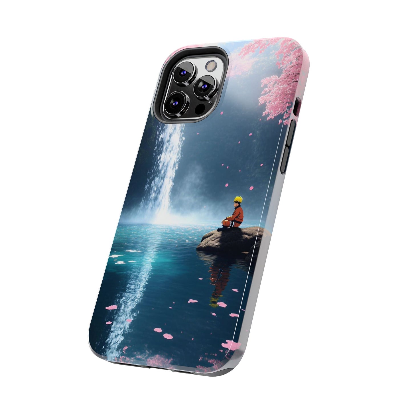 Naruto Scenic Tough Phone Case — Waterfall Meditation Anime Cover