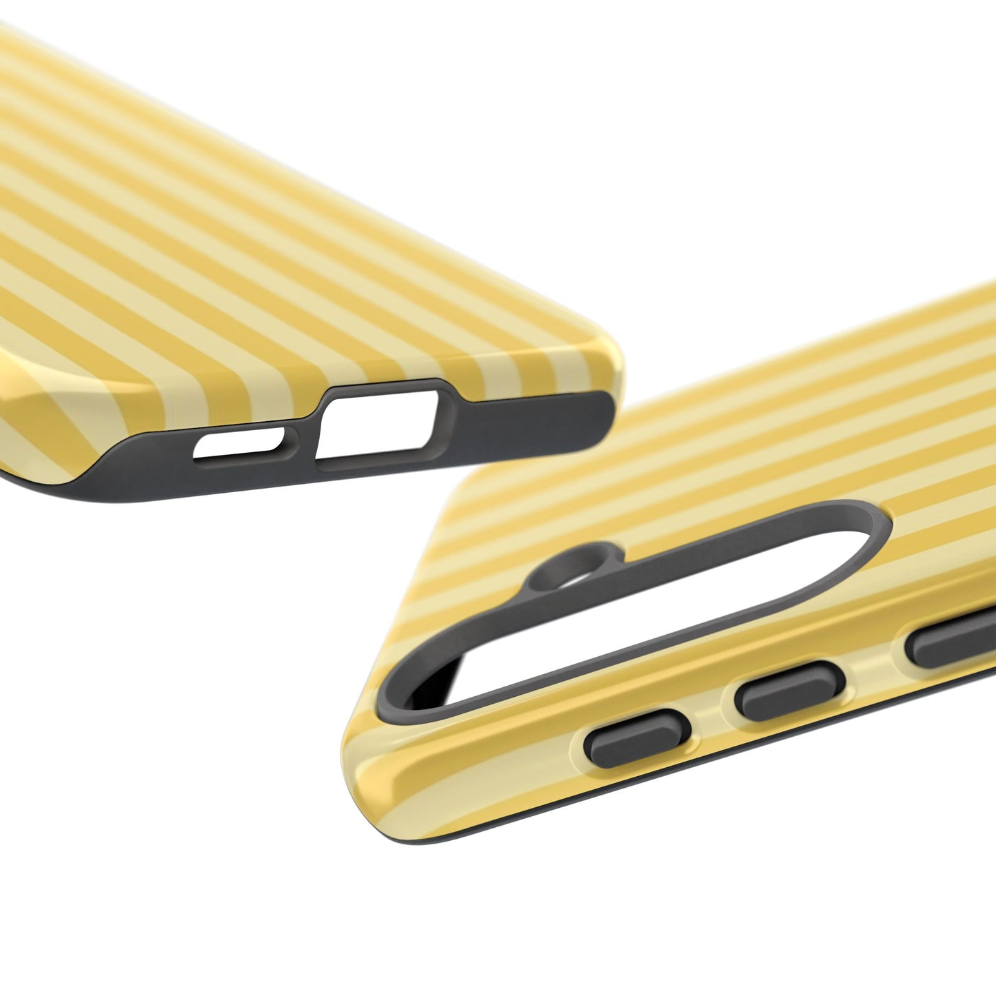 Yellow Stripe Tough Phone Case — Durable Protective iPhone Cover