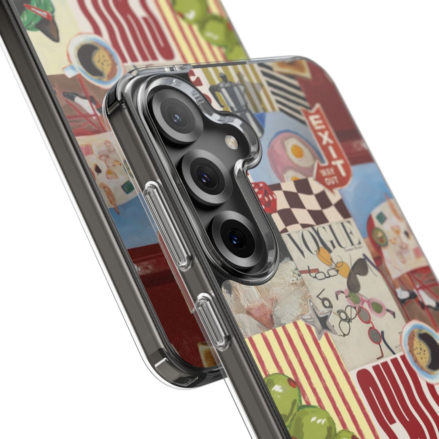 Collage Vintage Aesthetic Clear Impact-Resistant Phone Case
