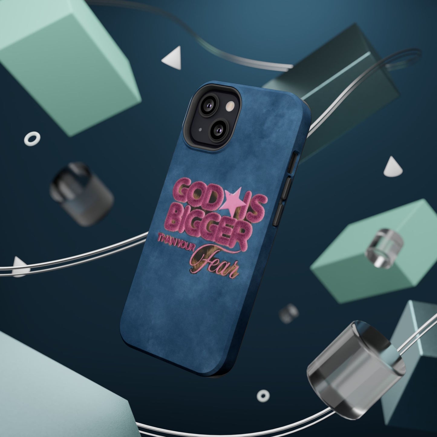 Phone Case — “God Is Bigger Than Your Fear” Magnetic Impact-Resistant Case