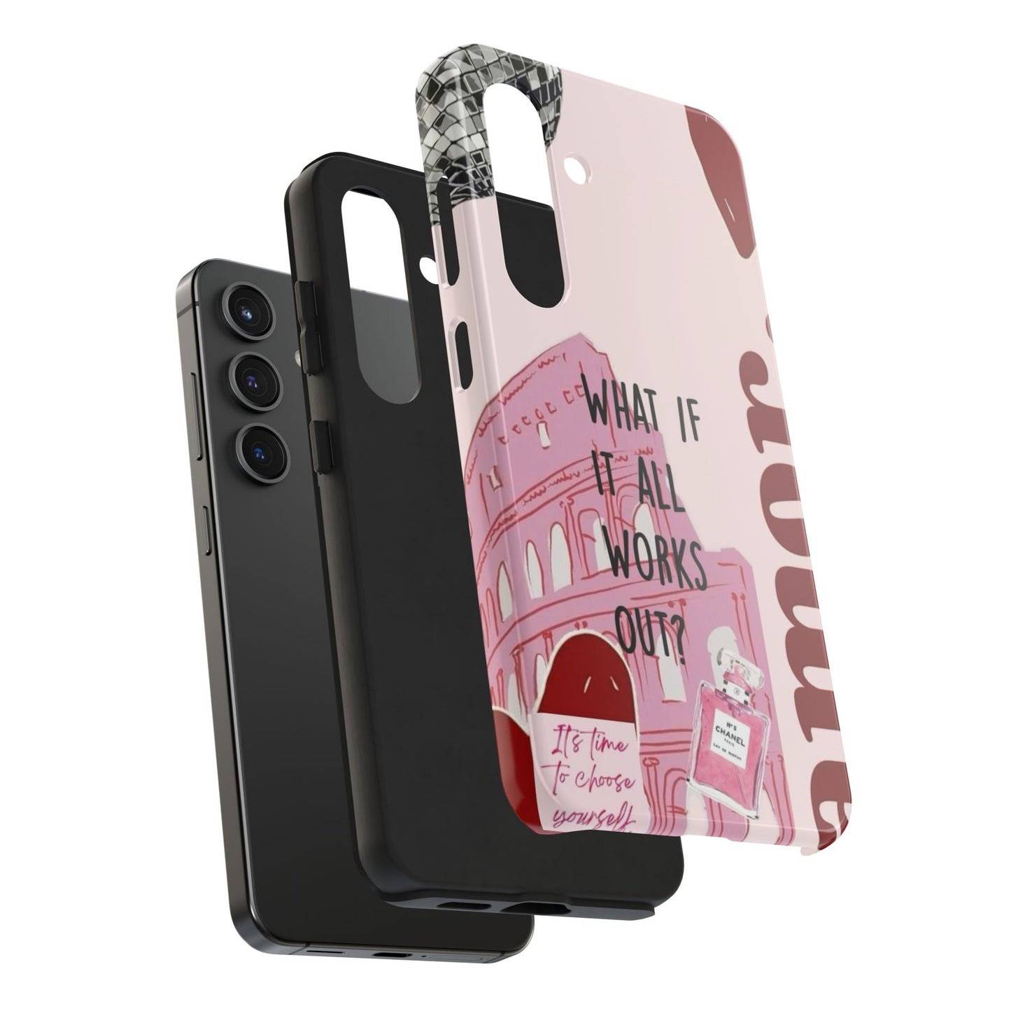 What If It All Works Out Phone Case - Pink Motivational Tough Case