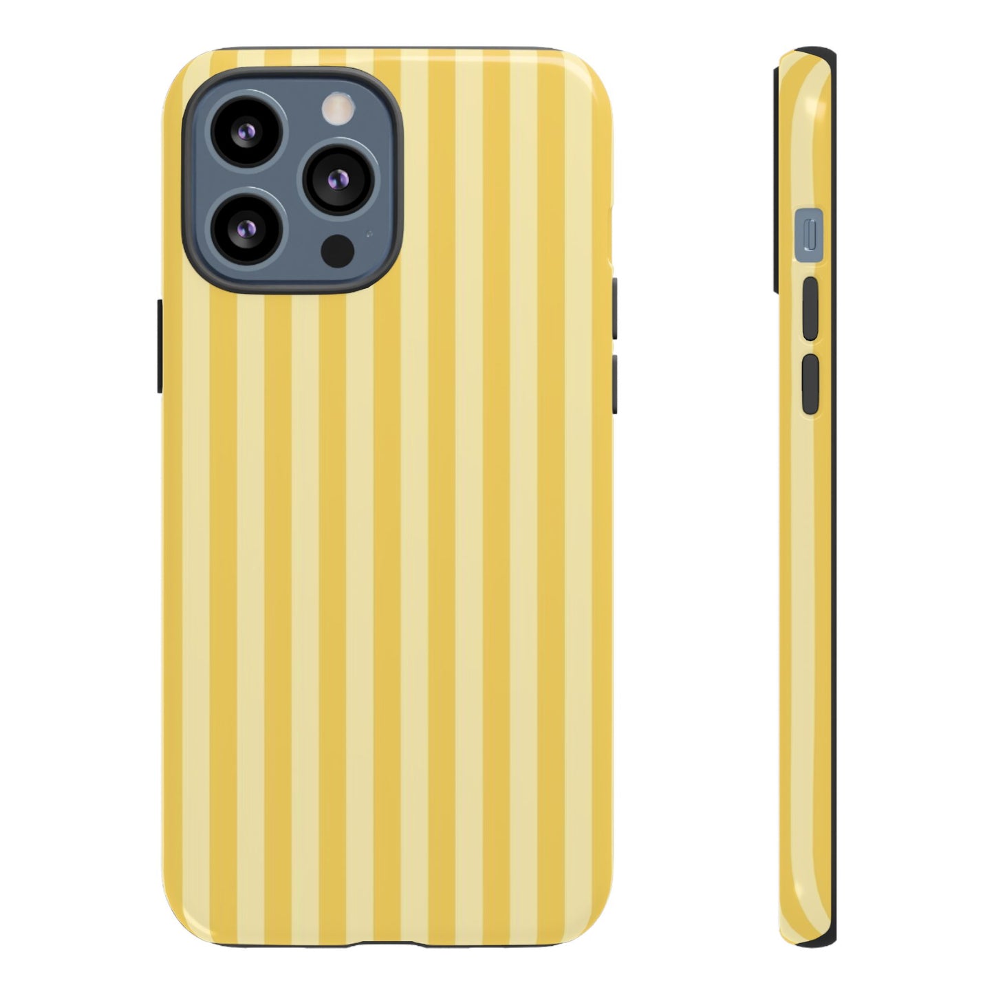 Yellow Stripe Tough Phone Case — Durable Protective iPhone Cover