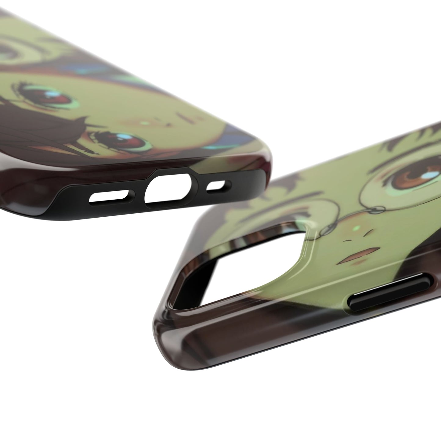 Anime Duo Tough Phone Case — Cute Chibi Sisters Protective Cover