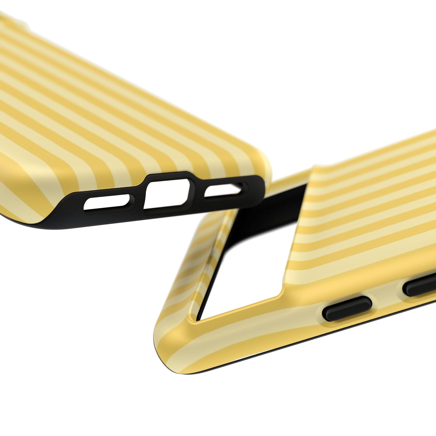 Yellow Stripe Tough Phone Case — Durable Protective iPhone Cover