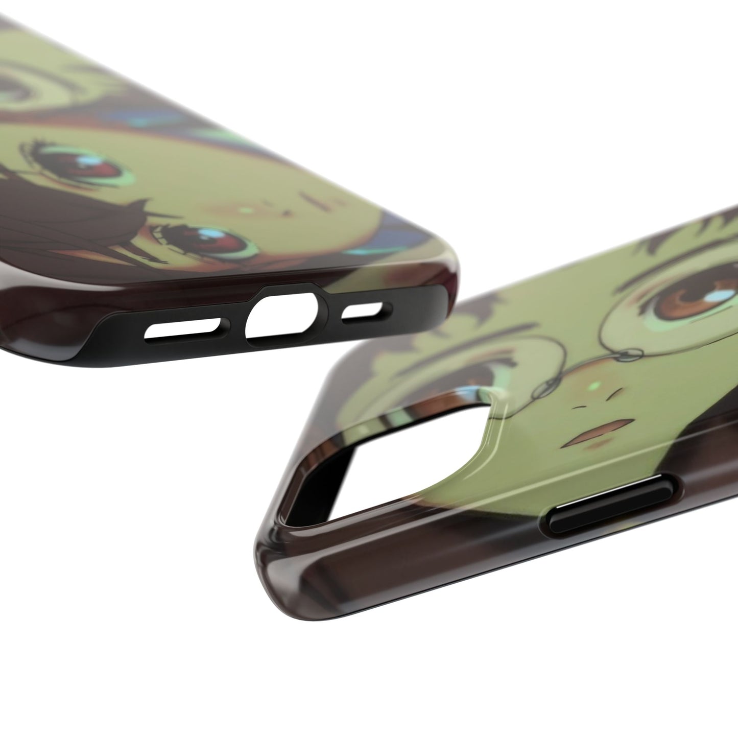 Anime Duo Tough Phone Case — Cute Chibi Sisters Protective Cover