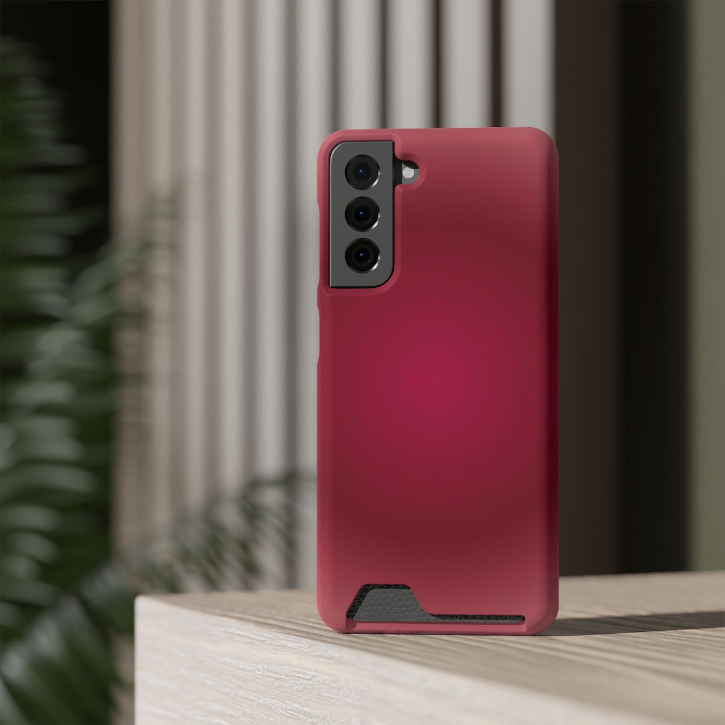 Slim Card-Holder Phone Case — Magnetic Red Wallet Cover