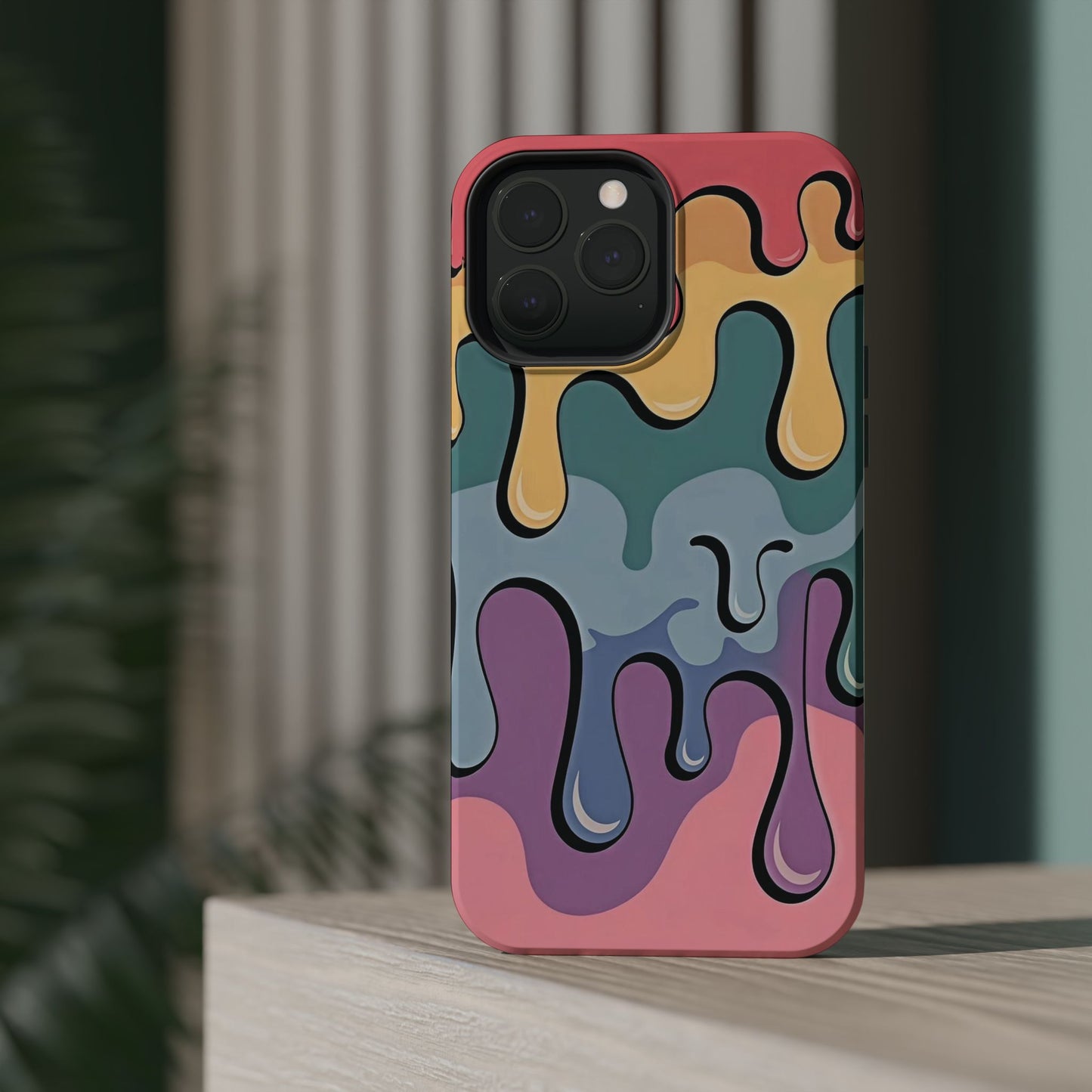 Colorful Drip Magnetic Phone Case — Impact-Resistant iPhone Cover