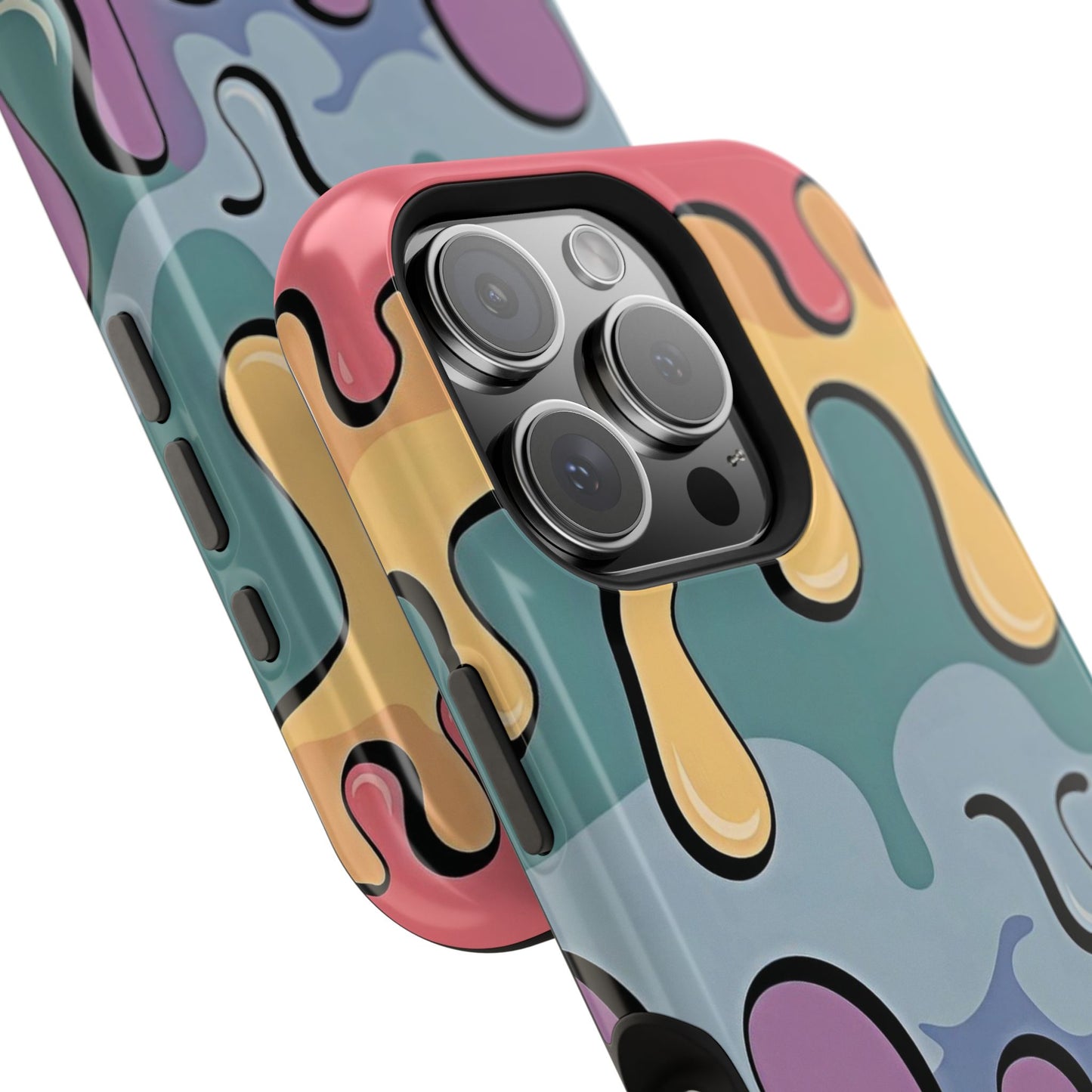 Colorful Drip Magnetic Phone Case — Impact-Resistant iPhone Cover