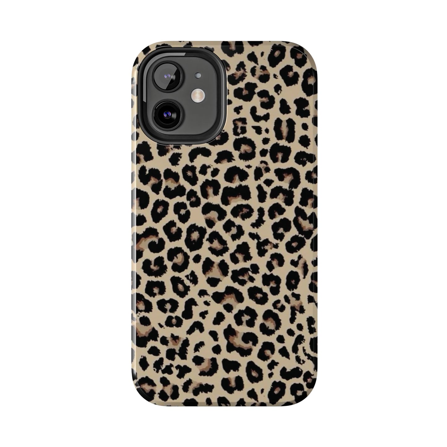 Leopard Print Tough Phone Case — Durable Protective iPhone Cover