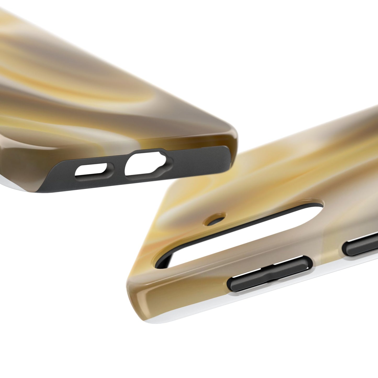 Gold Marble Tough Phone Case — Protective iPhone Case with Elegant Swirl Design