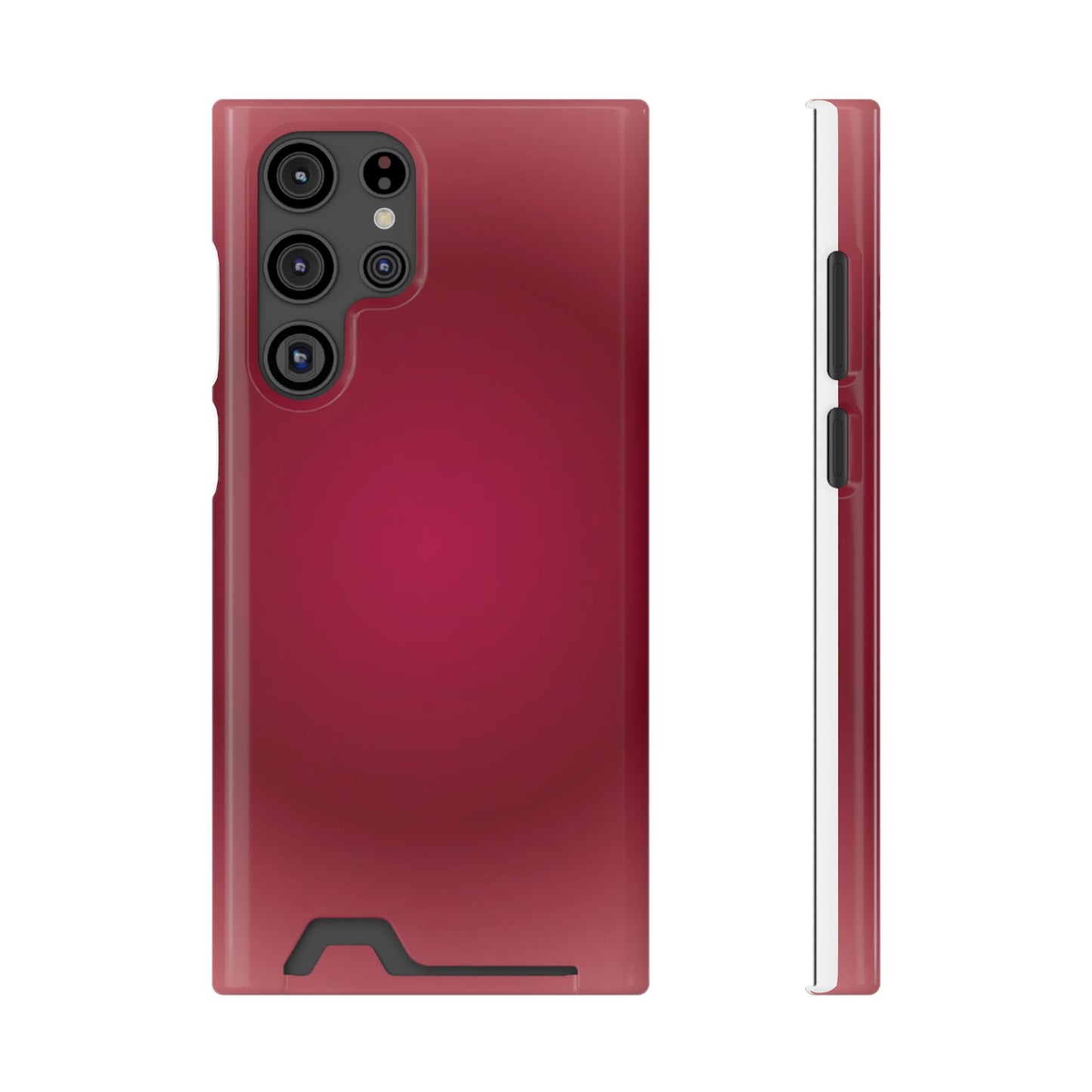 Slim Card-Holder Phone Case — Magnetic Red Wallet Cover
