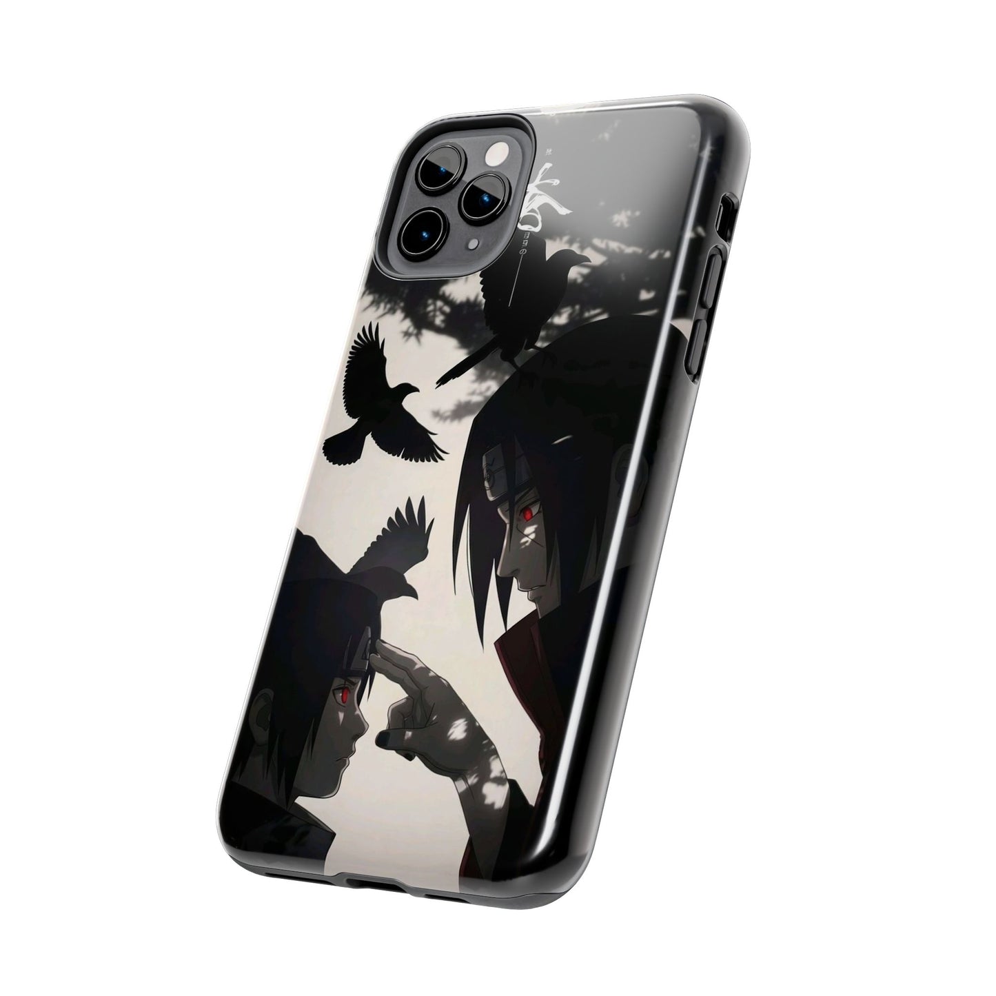 Anime Raven Silhouette Phone Case — Dark Red Eye Tough Protective Case