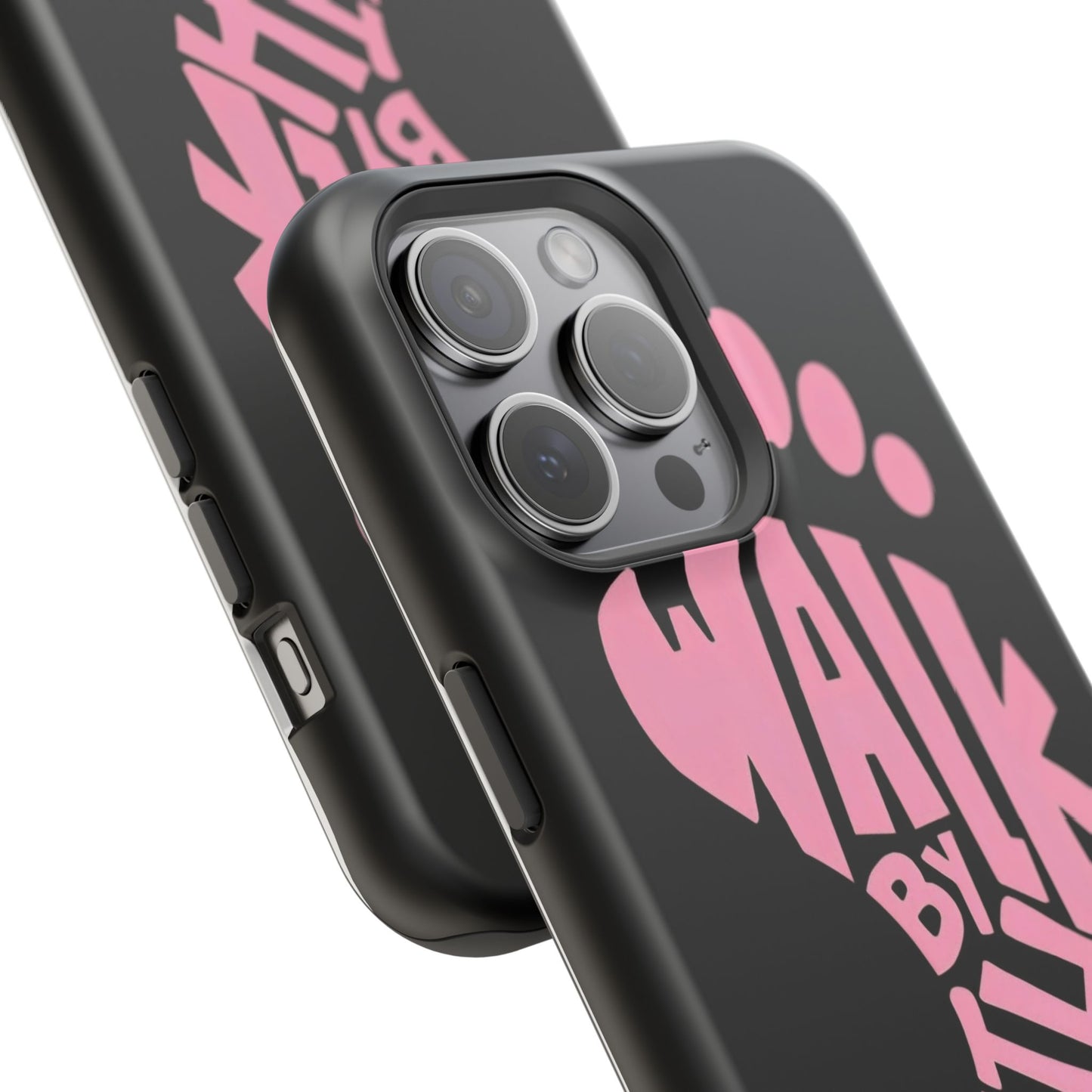 Phone Case — "Walk By Faith" Pink Footprint Magnetic Impact-Resistant Case