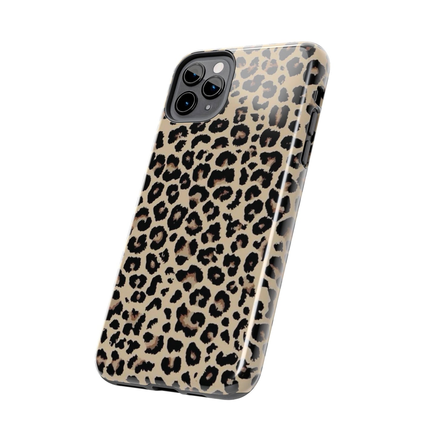 Leopard Print Tough Phone Case — Durable Protective iPhone Cover