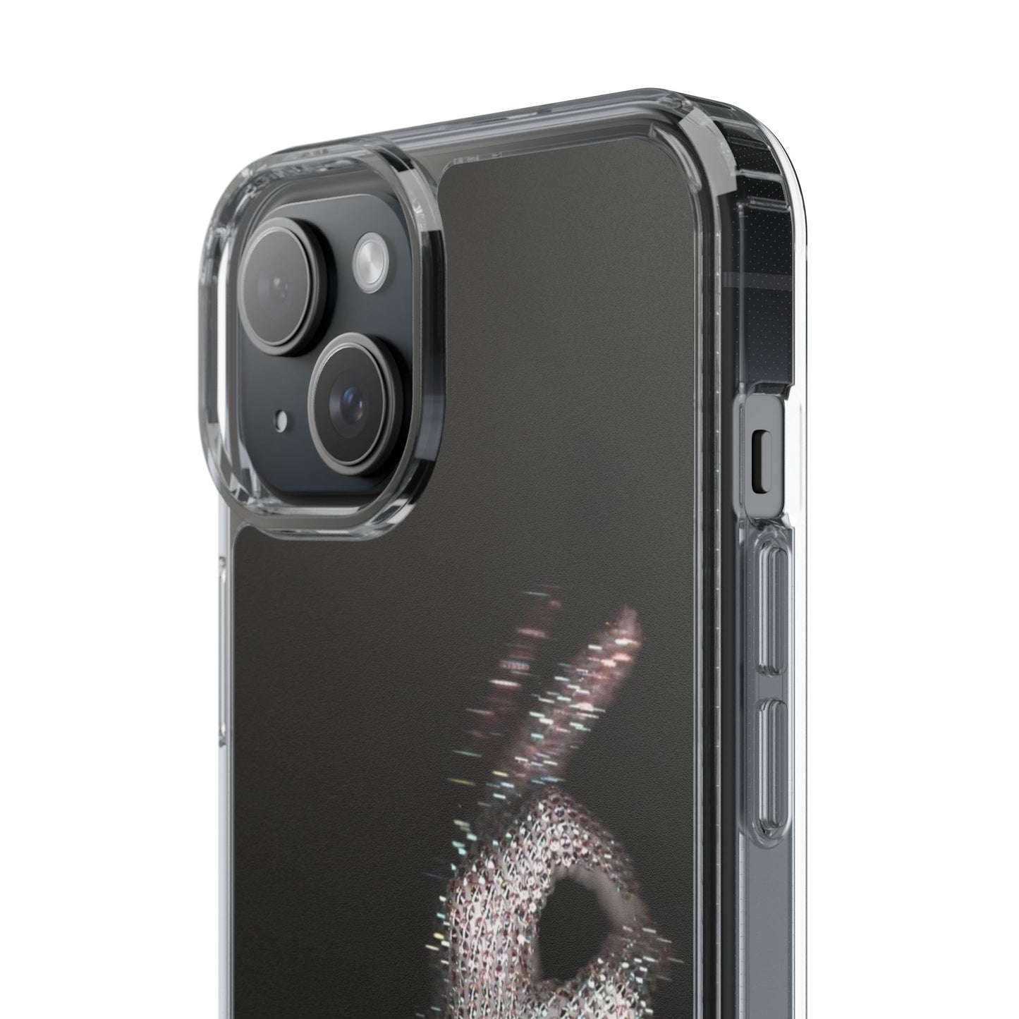 Diamond Glove OK Hand Clear Phone Case