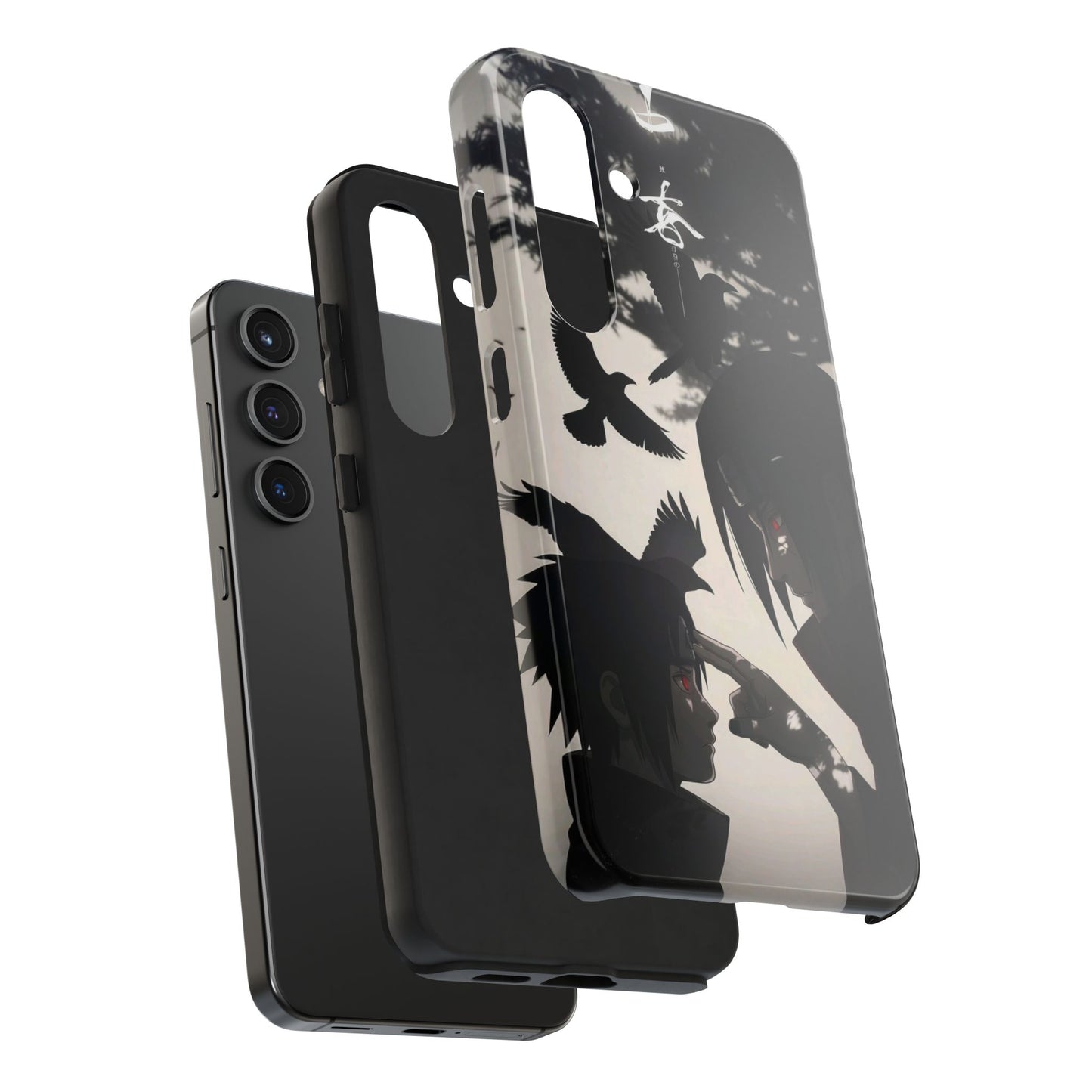 Anime Raven Silhouette Phone Case — Dark Red Eye Tough Protective Case