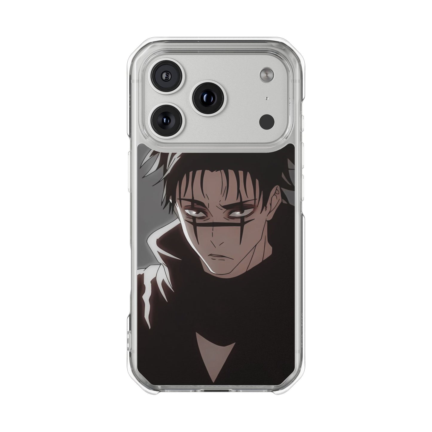 Clear Magnetic Phone Case — Dark Anime Character Design