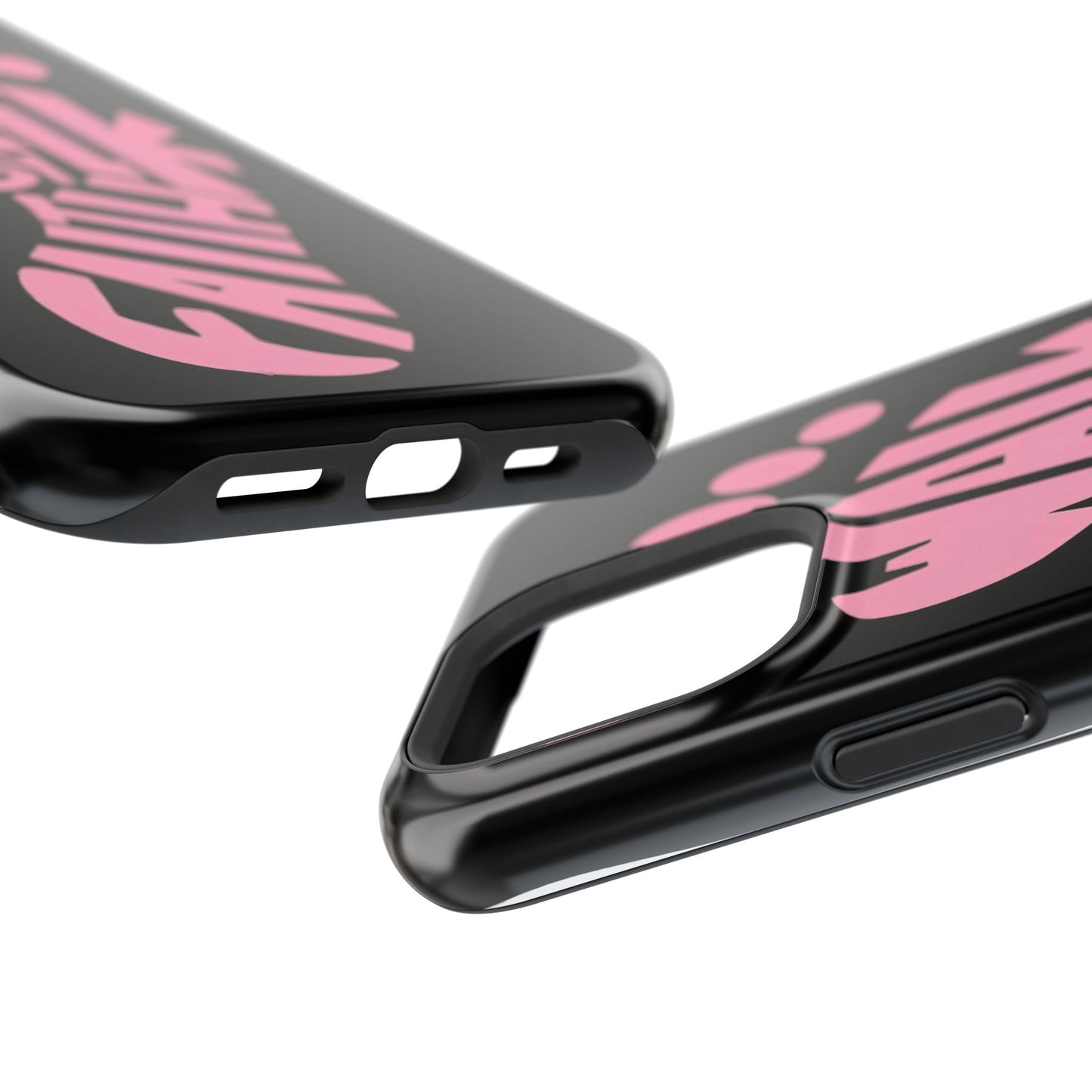 Phone Case — "Walk By Faith" Pink Footprint Magnetic Impact-Resistant Case