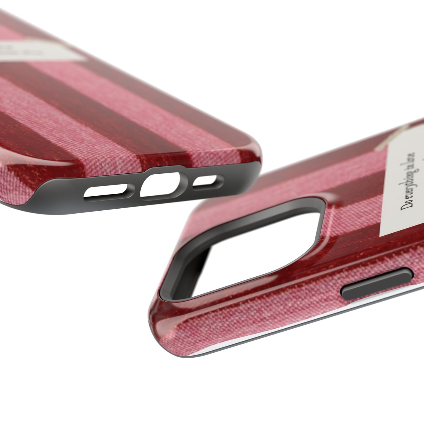 Christian Quote Red Stripe Phone Case — “Do everything in love” Magnetic Impact-Resistant Case