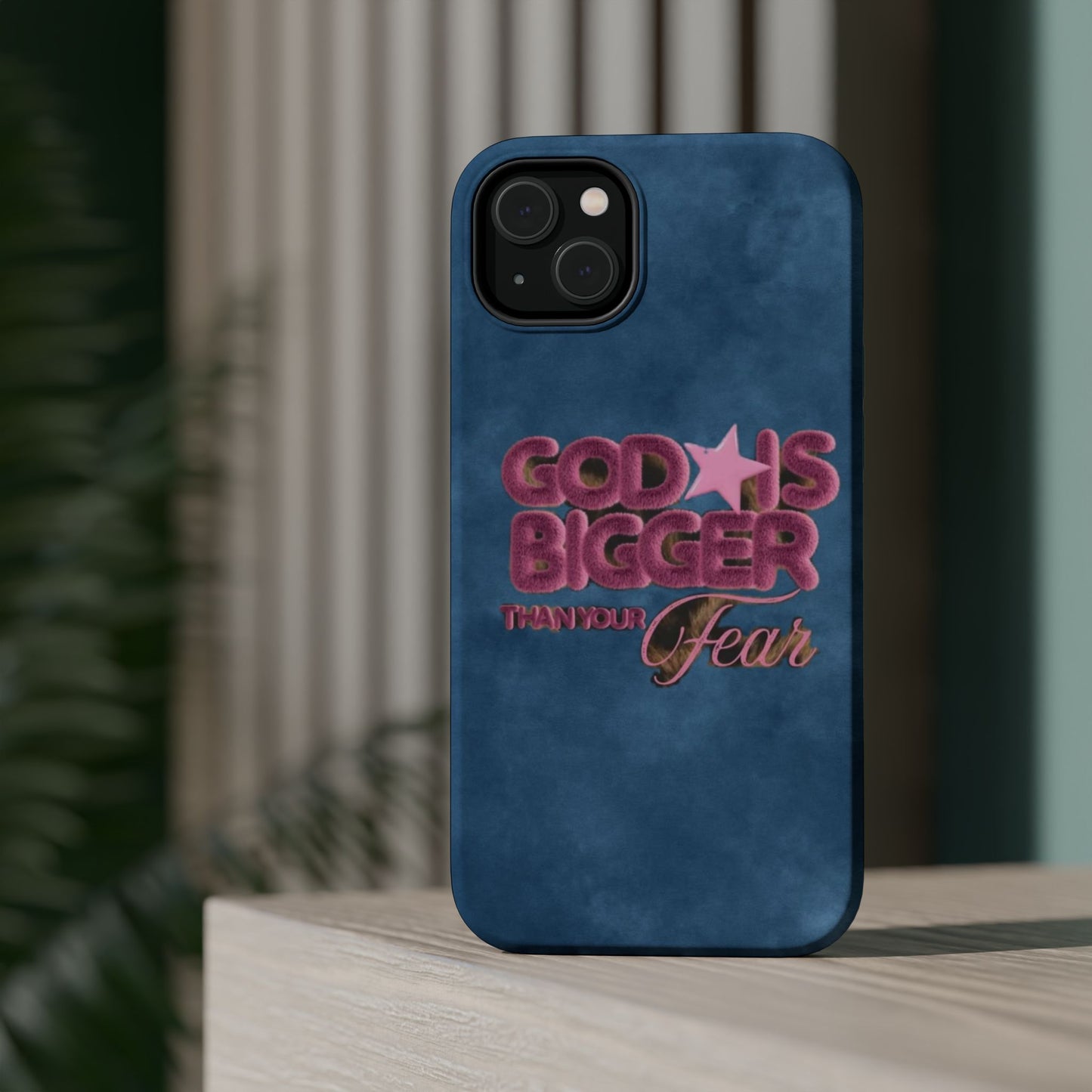 Phone Case — “God Is Bigger Than Your Fear” Magnetic Impact-Resistant Case