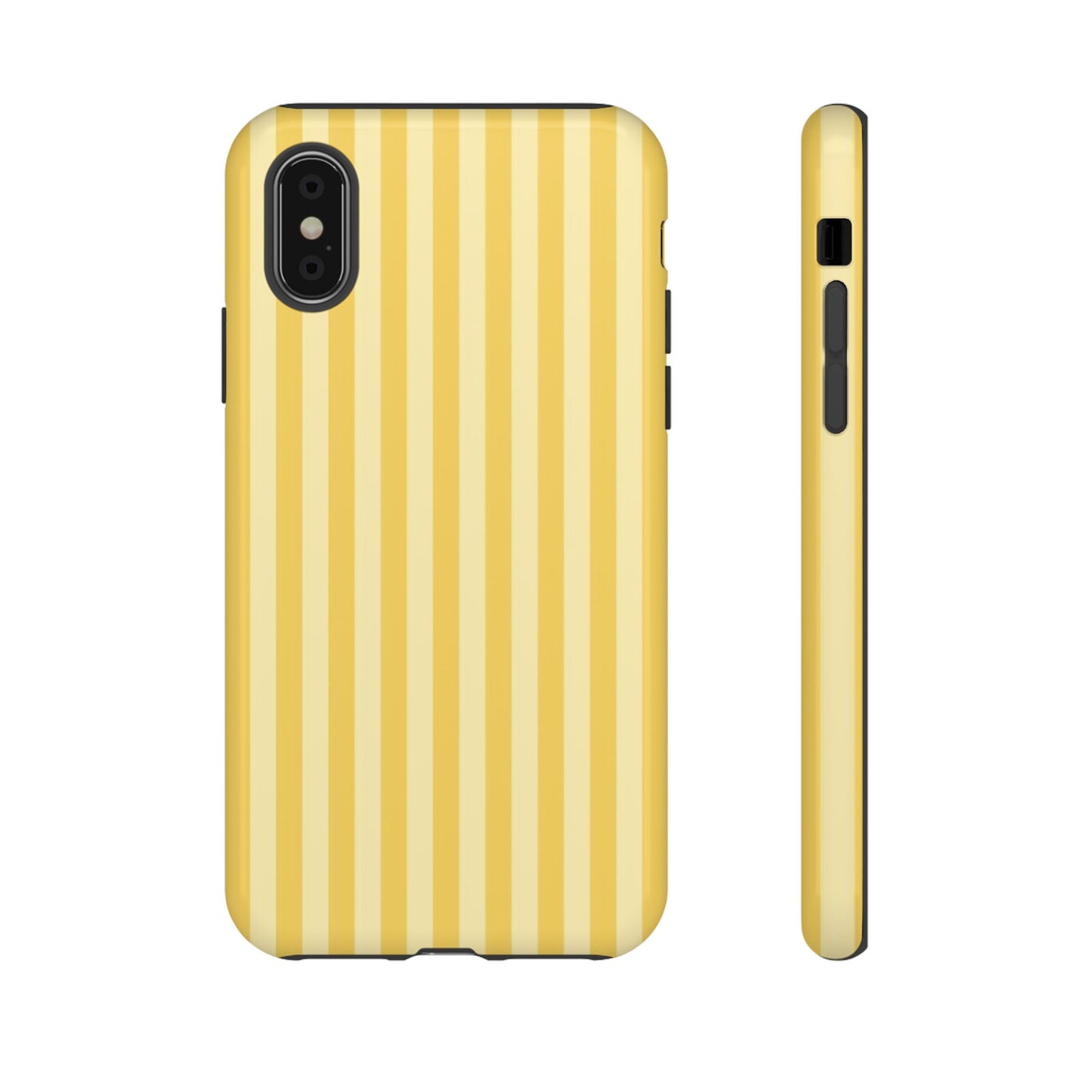 Yellow Stripe Tough Phone Case — Durable Protective iPhone Cover