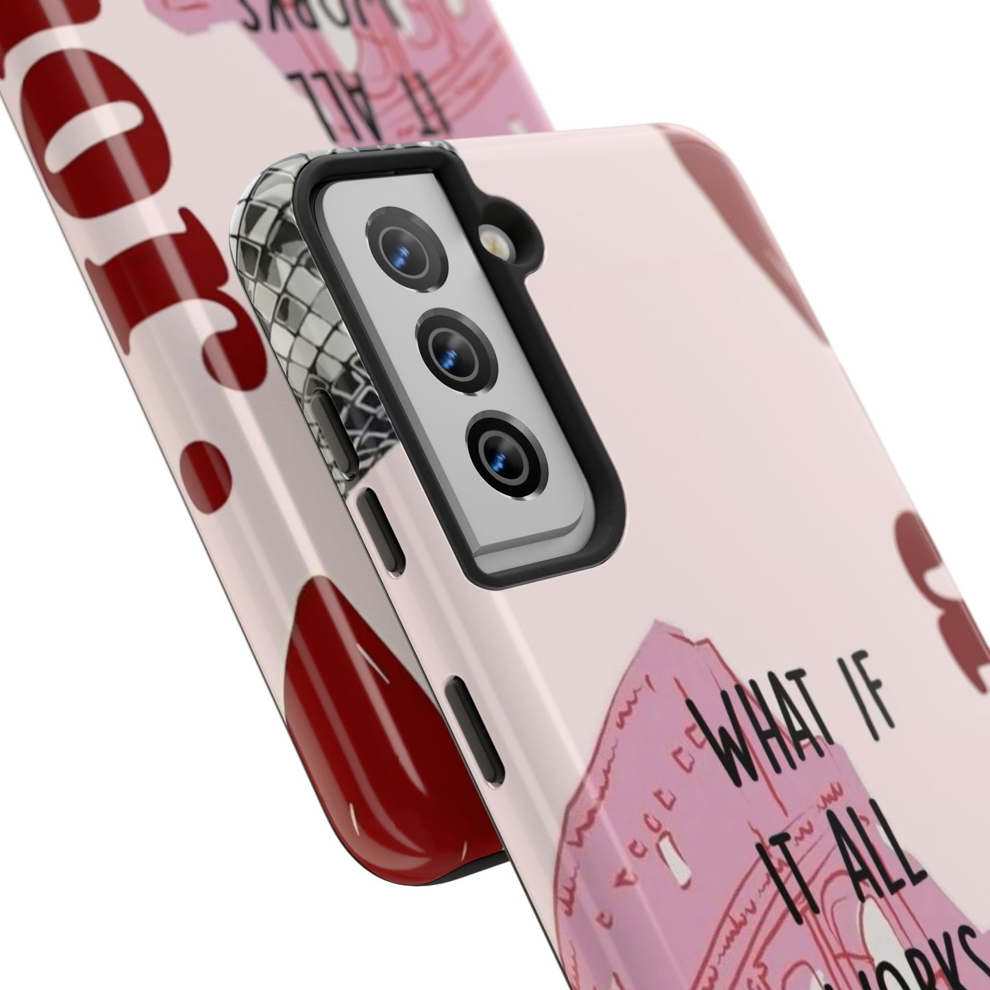 What If It All Works Out Phone Case - Pink Motivational Tough Case