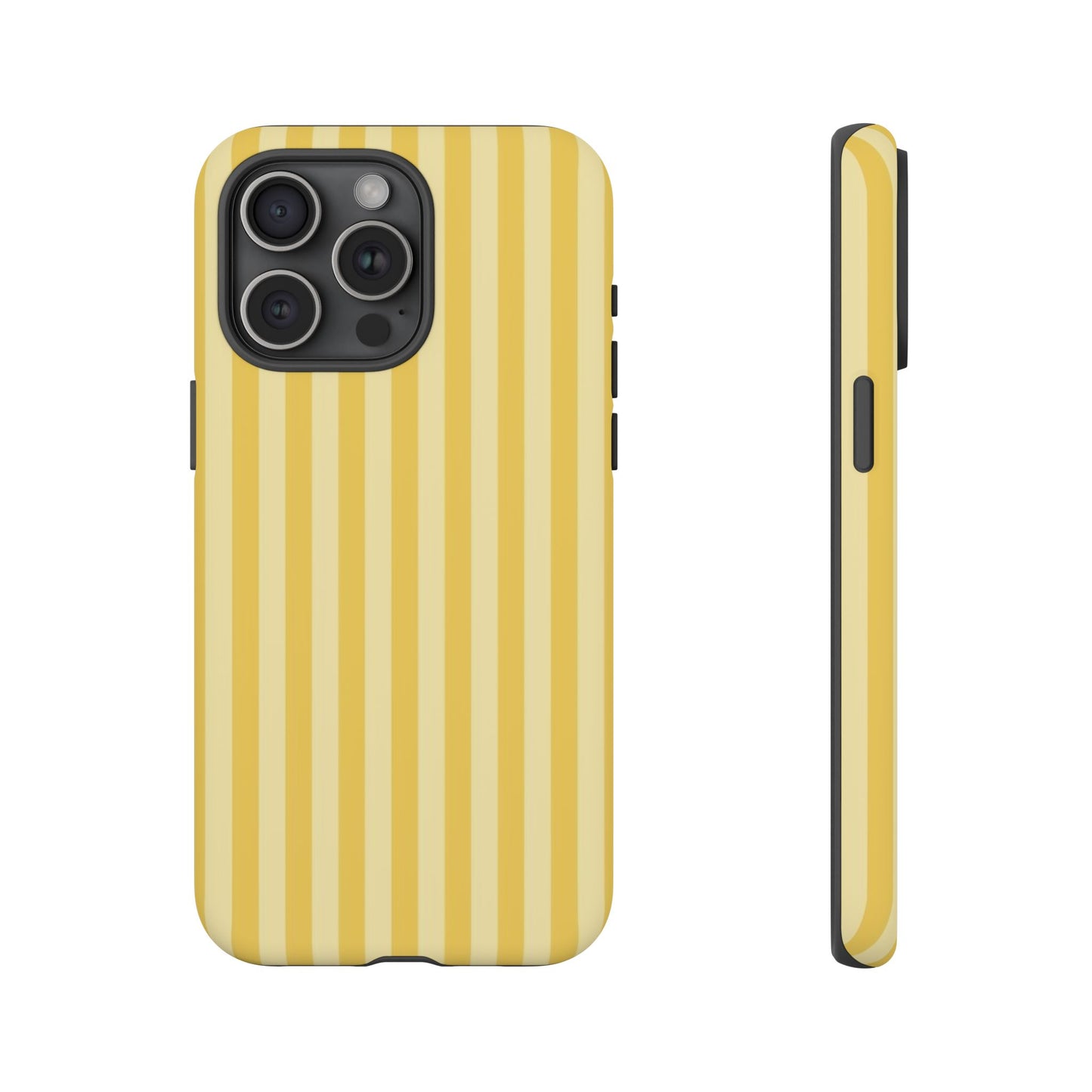 Yellow Stripe Tough Phone Case — Durable Protective iPhone Cover