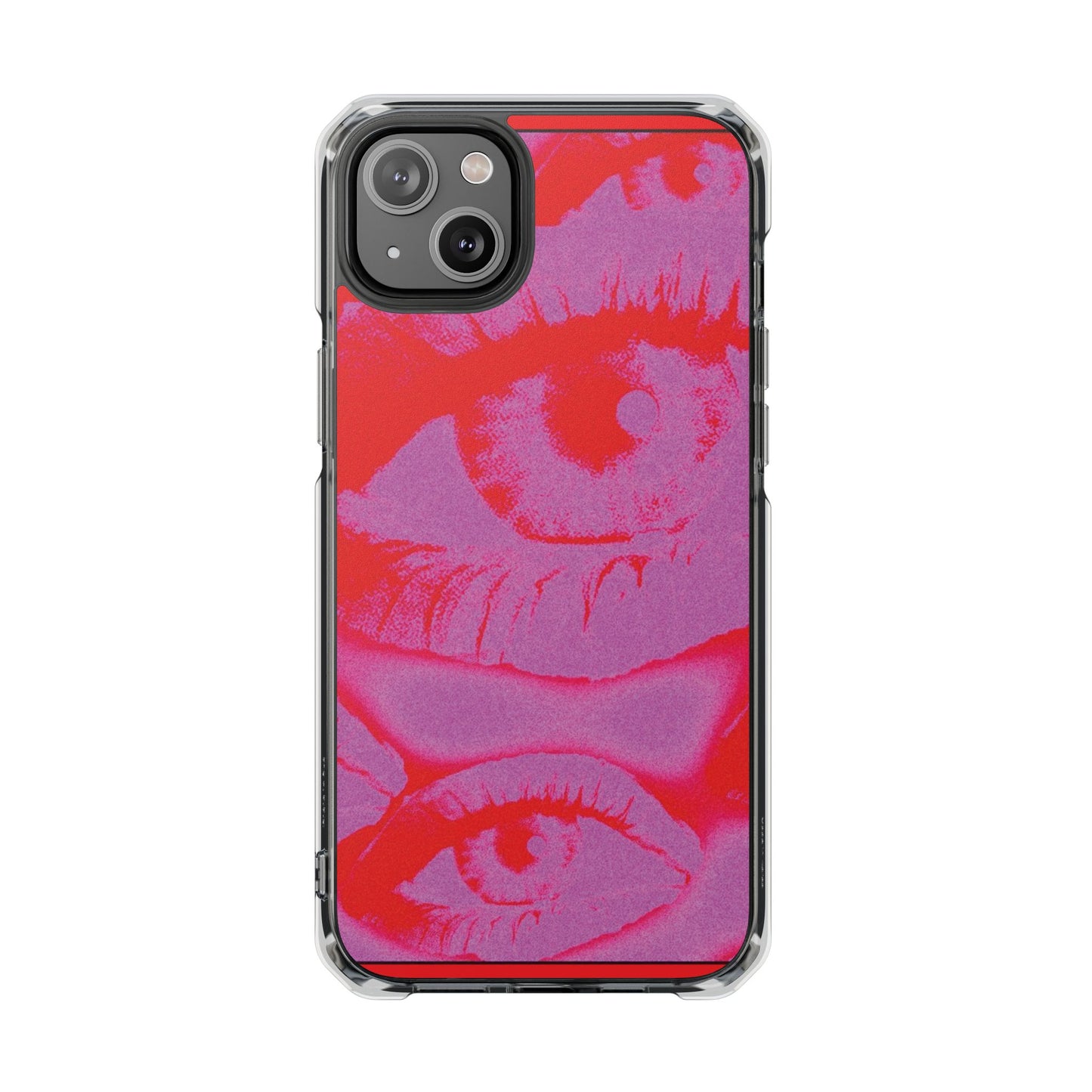Phone Case — Pop Art Red Eyes Magnetic Clear Impact Case