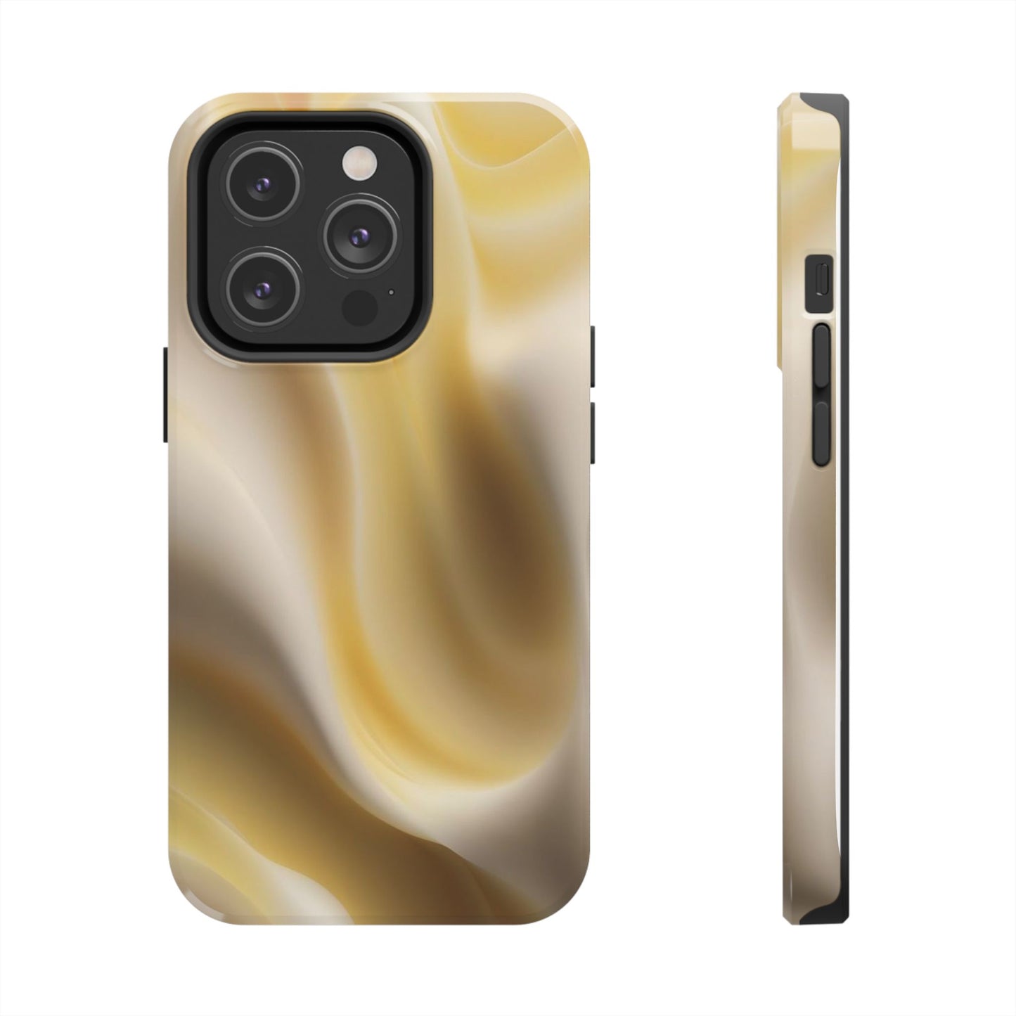 Gold Marble Tough Phone Case — Protective iPhone Case with Elegant Swirl Design