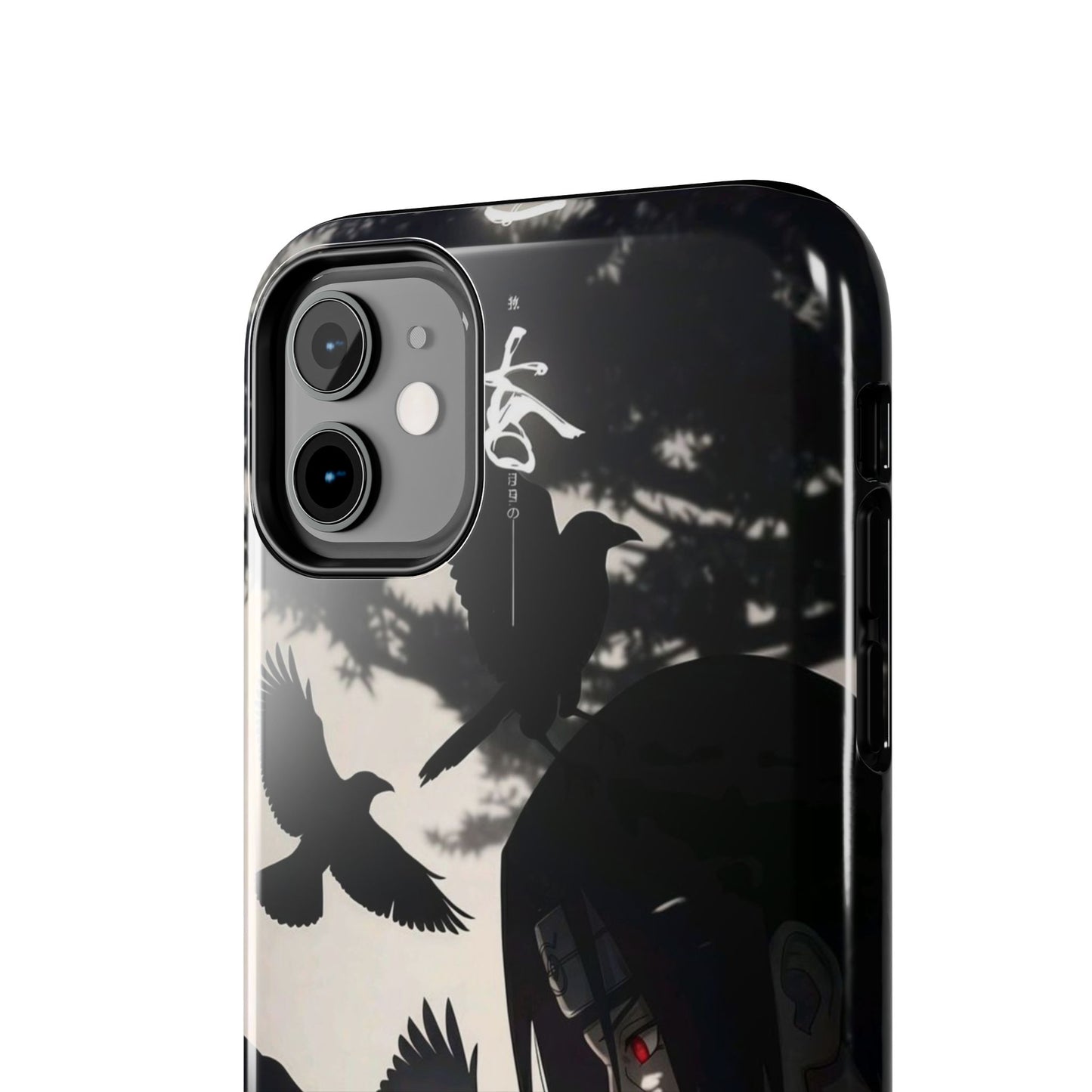 Anime Raven Silhouette Phone Case — Dark Red Eye Tough Protective Case