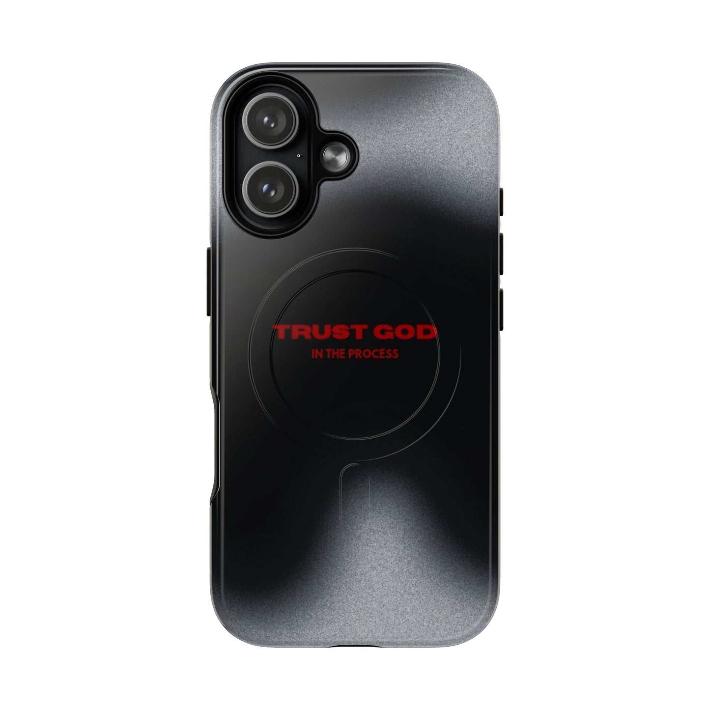 MagSafe Phone Case — "Trust God in the Process" Black Magnetic Tough Case