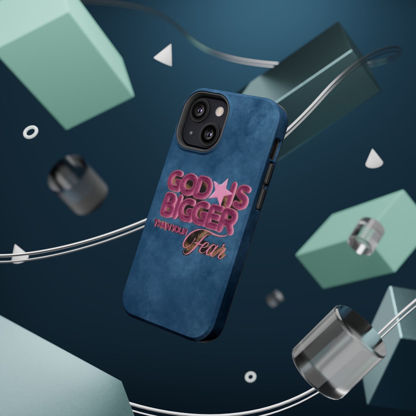 Phone Case — “God Is Bigger Than Your Fear” Magnetic Impact-Resistant Case
