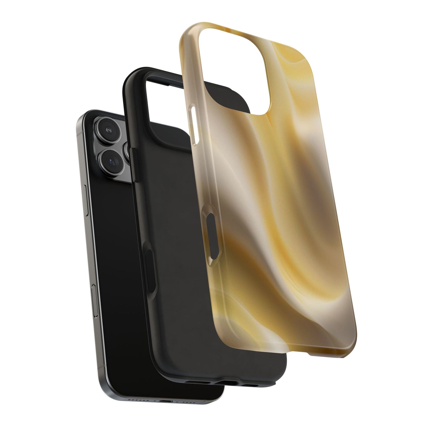 Gold Marble Tough Phone Case — Protective iPhone Case with Elegant Swirl Design