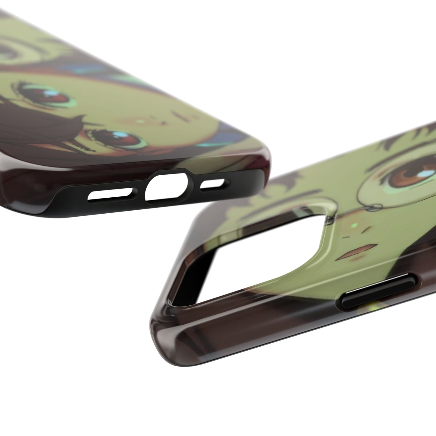 Anime Duo Tough Phone Case — Cute Chibi Sisters Protective Cover