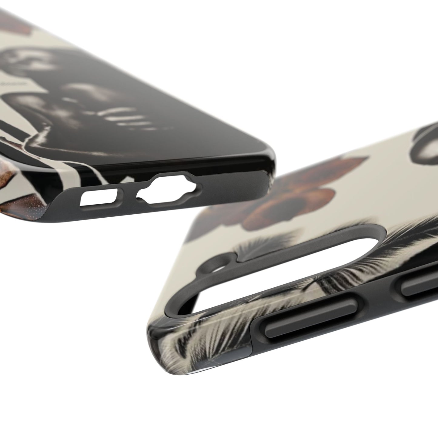 Tough Phone Case — "Peacefulness" Artistic Black Woman Floral Design