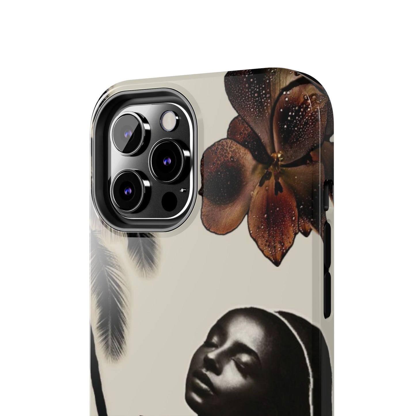 Tough Phone Case — "Peacefulness" Artistic Black Woman Floral Design