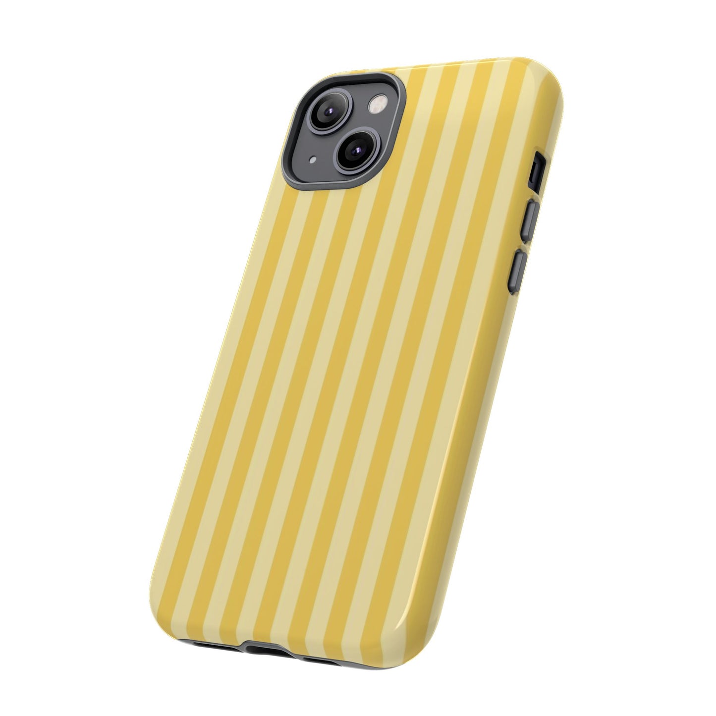 Yellow Stripe Tough Phone Case — Durable Protective iPhone Cover