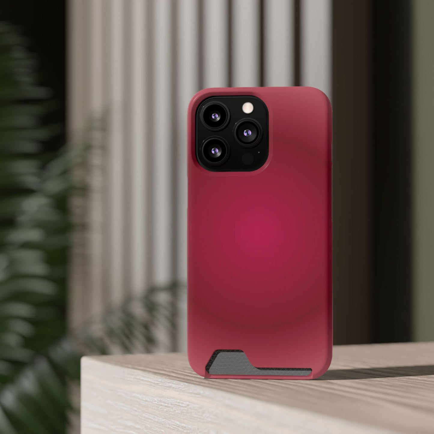Slim Card-Holder Phone Case — Magnetic Red Wallet Cover